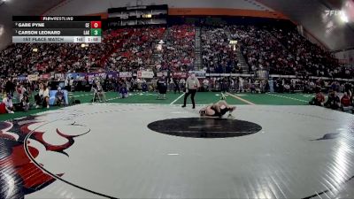 5A 120 lbs 1st Place Match - Carson Leonard, Lakeland vs Gabe Pyne, Century