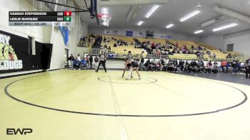 100 lbs Semifinal - Hannah Stephenson, Sand Springs Girls vs Leslie Marquez, Rogers High School Girls