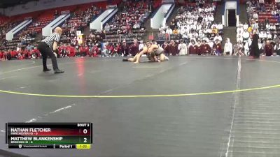 215 lbs Quarterfinals (8 Team) - Matthew Blankenship, Bronson HS vs Nathan Fletcher, Manchester HS