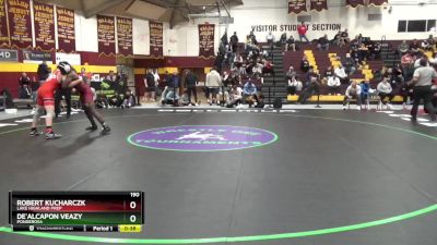 190 lbs Cons. Semi - De`Alcapon Veazy, Ponderosa vs Robert Kucharczk, Lake Highland Prep