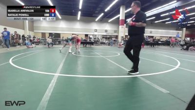 125 lbs Round Of 32 - Isabella Arevalos, Texas vs Natalie Powell, Cowboy/Cowgirl Wrestling Club