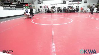 60 lbs Consi Of 4 - Cooper Simpson, Salina Wrestling Club vs Rowen Hockett, Caney Valley Wrestling