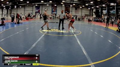 160 lbs Rd# 5- 3:45pm Friday Final Pool - Asher Bacon, POWA vs Max Gonzalez, Cali Red