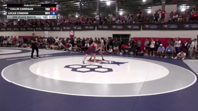 79 kg 3rd Place Match - Collin Carrigan, Tar Heel Wrestling Club vs Lucas Condon, Wisconsin Regional Training Center