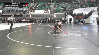 1-5A 145 1st Place Match - Caitlyn Edmonson, Weaver vs Presley Blackwell, Ashville