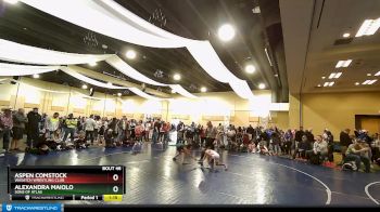 68 lbs Cons. Semi - Alexandra Maiolo, Sons Of Atlas vs Aspen Comstock, Wasatch Wrestling Club