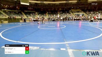 88 lbs Round Of 16 - Weston Schopf, Lions Wrestling Academy vs Melania Duke, Sallisaw Takedown Club