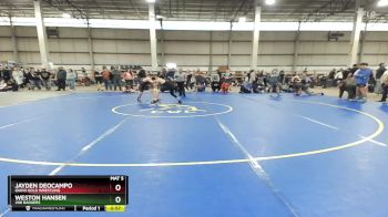 105 lbs Cons. Round 3 - Weston Hansen, 208 Badgers vs Jayden Deocampo, Idaho Gold Wrestling