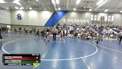 85 lbs Cons. Round 2 - Rusten Widdison, Hook`Em W. C. vs Cody Forrester, Stallions Wrestling Club