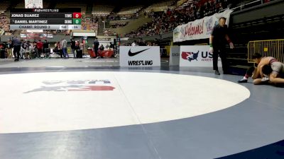 Schoolboys - 92 lbs Champ. Round 2 - Daniel Martinez, Sunkist Kids Monster Garage vs Jonas Suarez, Team Selma Wrestling Club