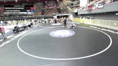 100 lbs Cons. Semis - Addison Hoffschneider vs Aaliyah Kemplin, Ceres Pups Wrestling Club