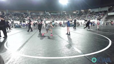 67 lbs Consi Of 8 #2 - Zynnia Keeton, Hennessey Takedown Club vs Peyton Turner, Claremore Wrestling Club