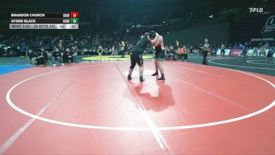 3A Boys 285 lbs Cons. Round 2 - Brandon Church, Creswell Boys vs Ayden Slack, Cascade Christian Boys