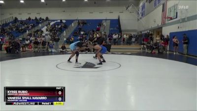 180 lbs Round 4 - Kyree Rubio, Westcliff University vs Vanessa Small Navarro, Moorpark College