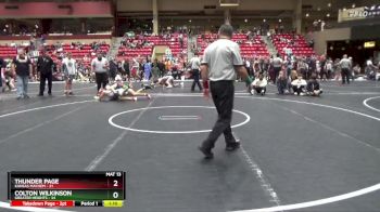 130 lbs Finals (2 Team) - Colton Wilkinson, Greater Heights vs Thunder Page, Kansas Mayhem