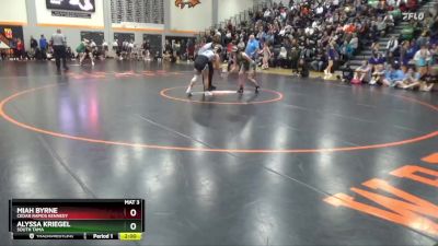 113-115 lbs Round 1 - Miah Byrne, Cedar Rapids Kennedy vs Alyssa Kriegel, South Tama