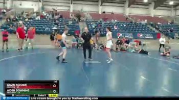 126 lbs Finals (8 Team) - Gavin Schaer, Oregon2 vs Aiden Downing, MONTANA1