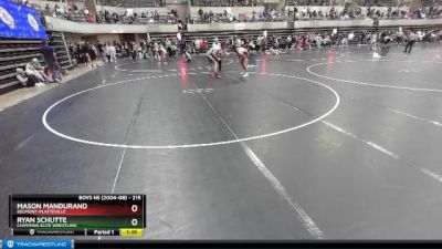 215 lbs Quarterfinal - Mason Mandurano, Belmont-Platteville vs Ryan Schutte, Chippewa Elite Wrestling