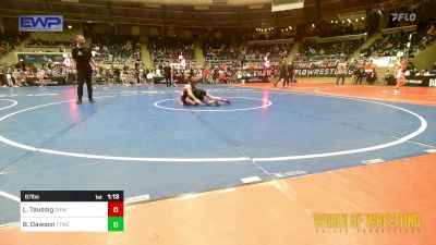 67 lbs Semifinal - Luke Taussig, Greater Heights Wrestling vs Bennett Dawson, Team Tulsa Wrestling Club