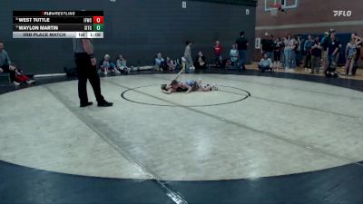 61 lbs 3rd Place Match - West Tuttle, Idaho Falls Wrestling Club vs Waylon Martin, Southern Idaho Training Center