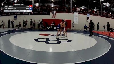 55 kg Champ. Round 1 - Nico Tocci, Air Force Regional Training Center vs Brandon Hall, Dubuque RTC