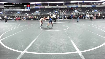 128 lbs 3rd Place - Zayden Teson, Warrenton vs Talon Tahdooahnippah, Elgin Wrestling