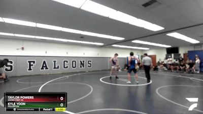 175 lbs Cons. Round 2 - Kyle Yoon, Fullerton vs Taylor Powers, Xavier Prep HS