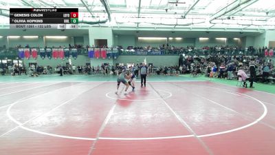 132 lbs Consolation - Genesis Colon, Ledyard vs Olivia Hopkins, Rocky Hill