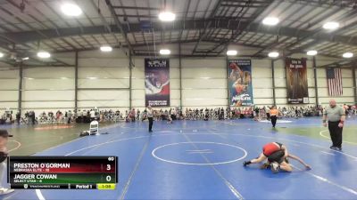 60 lbs Rd# 7- 10:45am Saturday Final Pool - Preston O`Gorman, Nebraska Elite vs Jagger Cowan, SELECT Utah