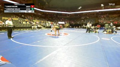 125 Class 2 lbs Cons. Round 1 - Carlie Hulme, Liberty North vs Christian Willis, Lafayette (Wildwood)