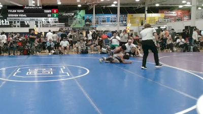 115 lbs Rr Rnd 2 - Tyler Toth, Triumph Maize - HSC vs Steven Vidal, Dark Horse Black - HSC