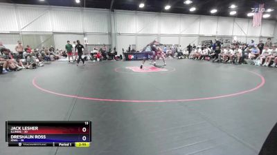 215 lbs Placement Matches (16 Team) - Jack Lesher, Illinois vs Dreshaun Ross, Iowa