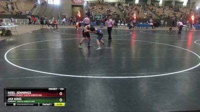 130 lbs Semifinal - Jax King, Forrest Youth Wrestling vs Axel Jennings, Coffee County Youth Wrestling