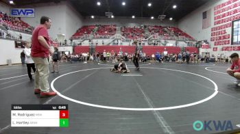55 lbs Consi Of 4 - Michael Rodriguez, Mustang Bronco Wrestling Club vs Lincoln Hartley, ARDMORE TAKEDOWN CLUB