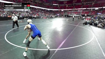 126 lbs Quarters - Liam Carey, Mineral Point vs William Obermueller, Glenwood City