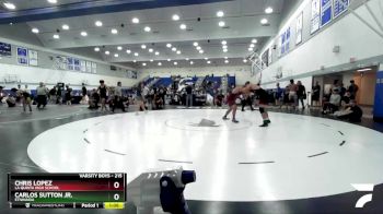 215 lbs Semifinal - Carlos Sutton Jr., Etiwanda vs Chris Lopez, La Quinta High School