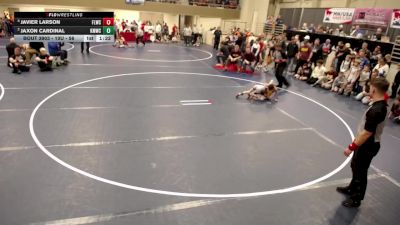 10U - 56 lbs 1st Place Match - Javier Larson, Forest Lake Wrestling Club vs Jaxon Cardinal, Kasson-Mantorville Wrestling Club