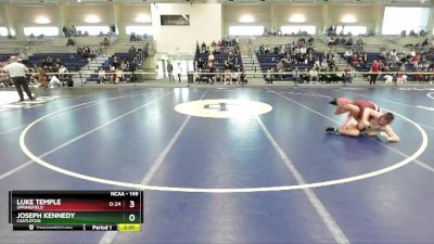 149 lbs Cons. Round 4 - Luke Temple, Springfield vs Joseph Kennedy, Castleton