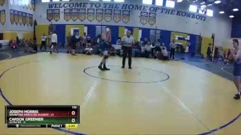 132 lbs Finals (2 Team) - Joseph Morris, Roundtree Wrestling Academy vs Carson Greenier, Alpha WC