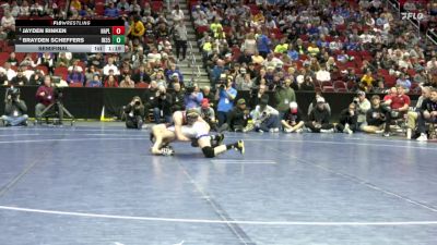 1A-132 lbs Semifinal - Jayden Rinken, Nashua-Plainfield vs Brayden Scheffers, Interstate 35