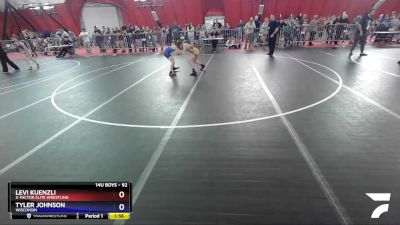 92 lbs Cons. Round 2 - Levi Kuenzli, X-Factor Elite Wrestling vs Tyler Johnson, Wisconsin