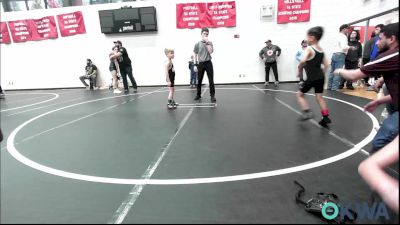 52 lbs Consi Of 16 #2 - Avelino Juarez, Clinton Youth Wrestling vs Brixton Hiser, Murray County Takedown Club