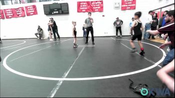 52 lbs Consi Of 16 #2 - Avelino Juarez, Clinton Youth Wrestling vs Brixton Hiser, Murray County Takedown Club