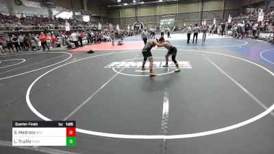 130 lbs Quarterfinal - Santiago Medrano, Wlv Jr Wrestling vs Leonard Trujillo, Pueblo County WC