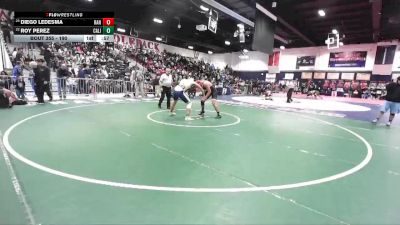 190 lbs Cons. Round 2 - Roy Perez, California (Whittier) vs Diego Ledesma, Rancho Verde