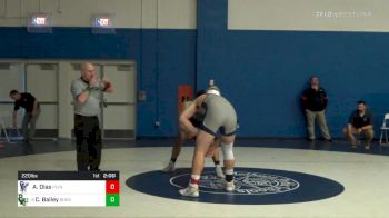 220 lbs Prelims - Andrew Dias, Plymouth North vs Cam Bailey, Bishop Hendricken