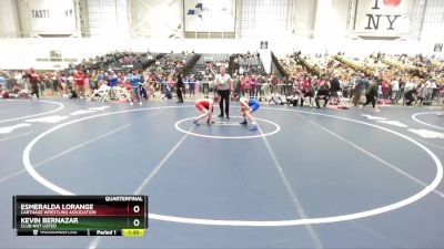 113 lbs Quarterfinal - Esmeralda Lorange, Carthage Wrestling Association vs Kevin Bernazar, Club Not Listed