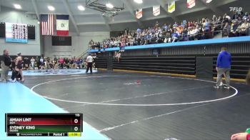 115 lbs Quarterfinal - Amiah Lint, BGM vs Sydney King, Ogden