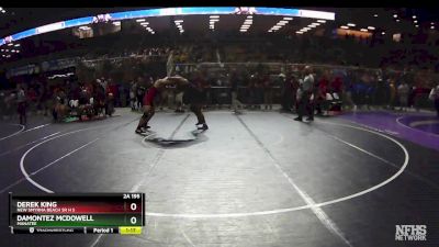 2A 195 lbs Quarterfinal - DAMONTEZ MCDOWELL, Manatee vs Derek King, New Smyrna Beach Sr H S