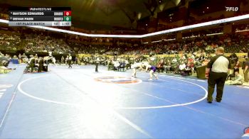 190 Class 1 lbs 1st Place Match - Mayson Edwards, South Harrison vs Devan Parn, Brookfield